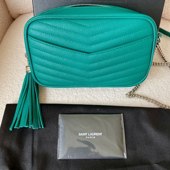 Saint Laurent Mini Lou Bag in “Green Field” color - Picture 10 of 14